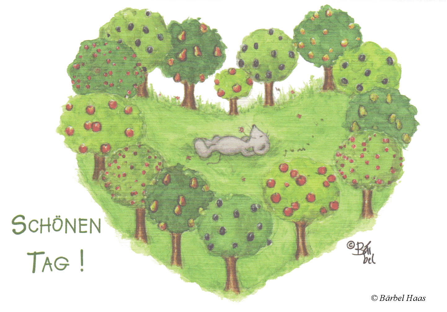 Postkarte sch&ouml;nen Tag